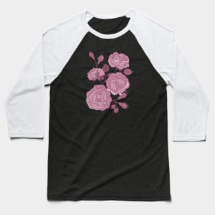 Bouquet of roses, branch of pink roses Baseball T-Shirt